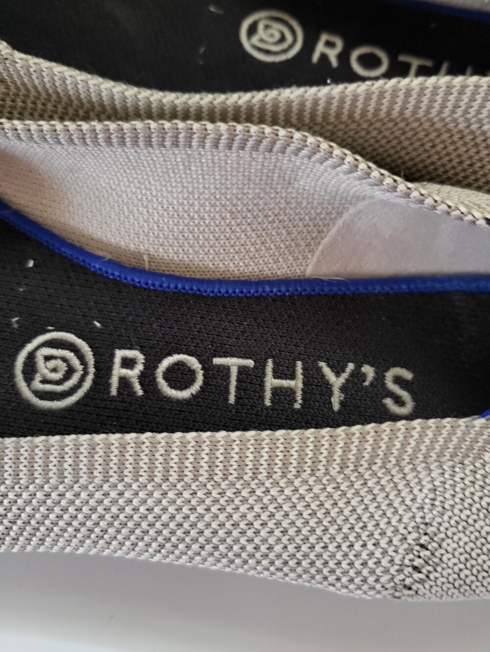 Rothy’s The Point Shoe Women Size 10 Light Gray Removable Insoles Washable - Picture 5 of 6